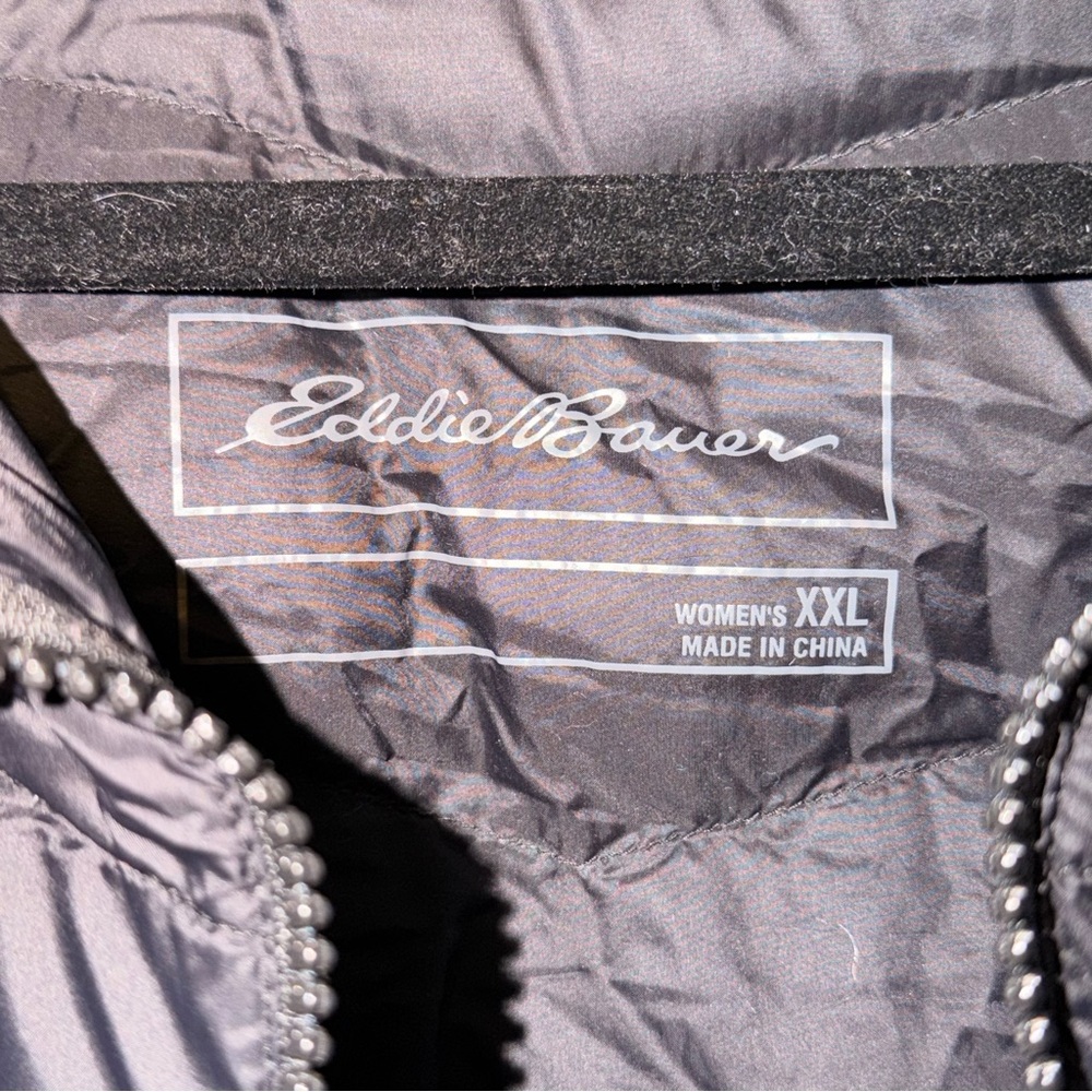 Eddie Bauer Women's EB650 Down Light Chevron Puff Jacket 2X - Picture 4 of 6